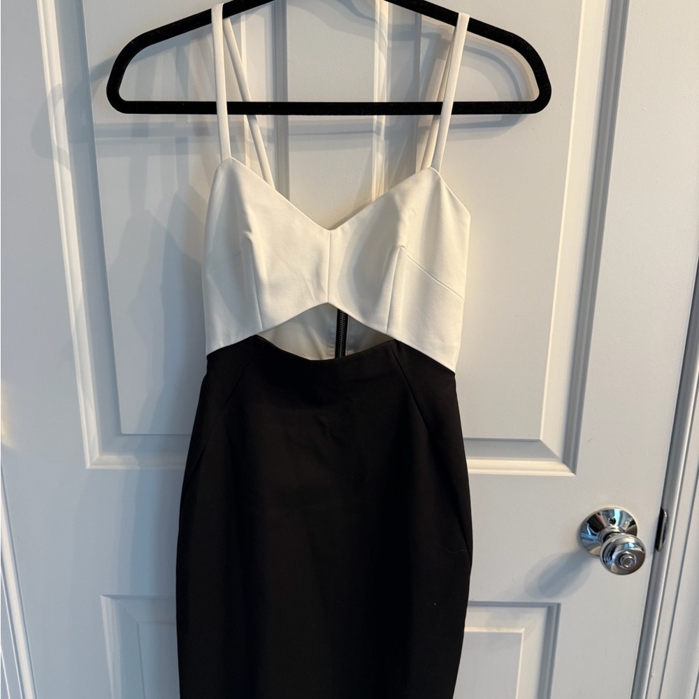 French Connection Black and White Dress